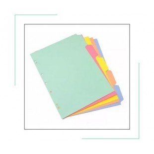 SEPARADOR DE MATERIAS A COLOR, 8 DIVISIONES (PACK DE 10)